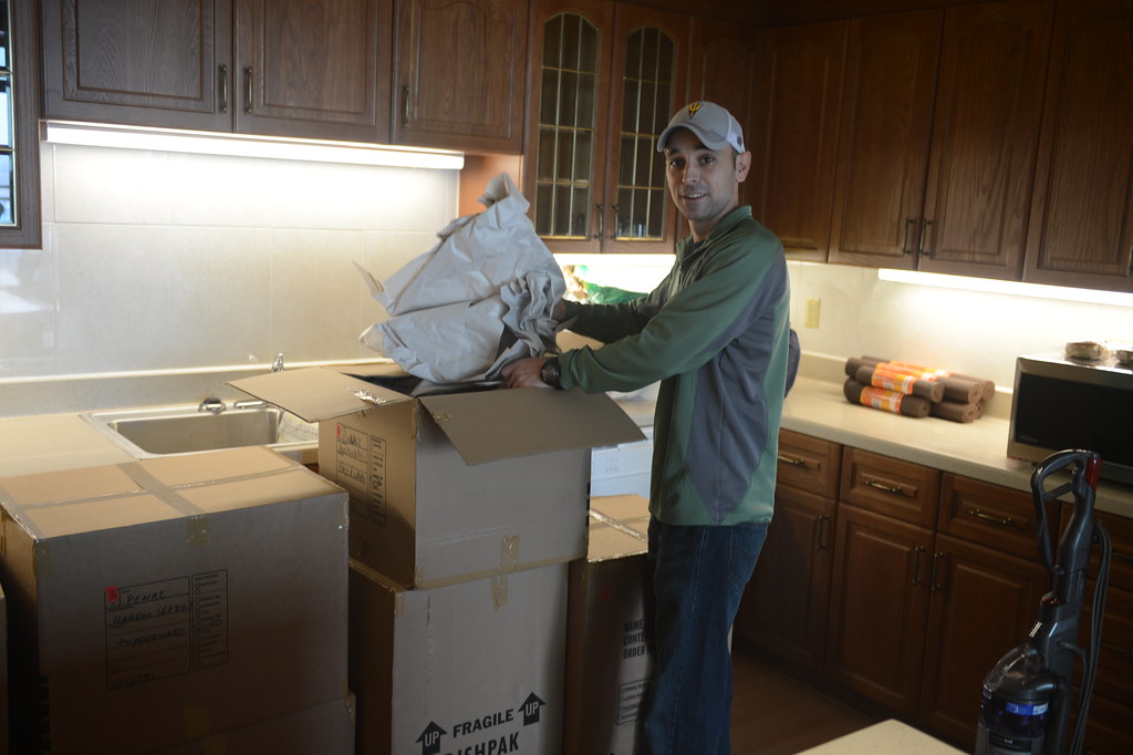 Military family moving into housing